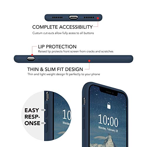 Oihxse Silicona Matorral Funda Compatible con Huawei Honor 10 Case Ultra Delgada Suave TPU Protector Carcasa Moda Linda Color Anti-Rasguño Caso Bumper Cover (Oscuro Azul)