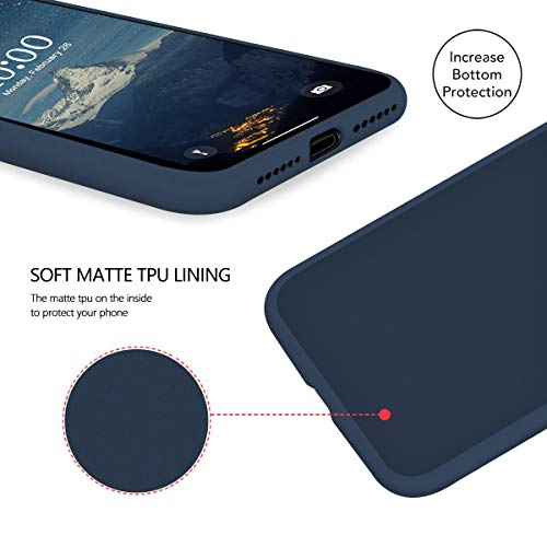 Oihxse Silicona Matorral Funda Compatible con Huawei Honor 10 Case Ultra Delgada Suave TPU Protector Carcasa Moda Linda Color Anti-Rasguño Caso Bumper Cover (Oscuro Azul)