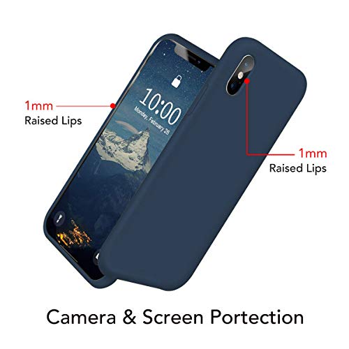 Oihxse Silicona Matorral Funda Compatible con Huawei Honor 10 Case Ultra Delgada Suave TPU Protector Carcasa Moda Linda Color Anti-Rasguño Caso Bumper Cover (Oscuro Azul)