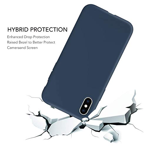 Oihxse Silicona Matorral Funda Compatible con Huawei Honor 10 Case Ultra Delgada Suave TPU Protector Carcasa Moda Linda Color Anti-Rasguño Caso Bumper Cover (Oscuro Azul)