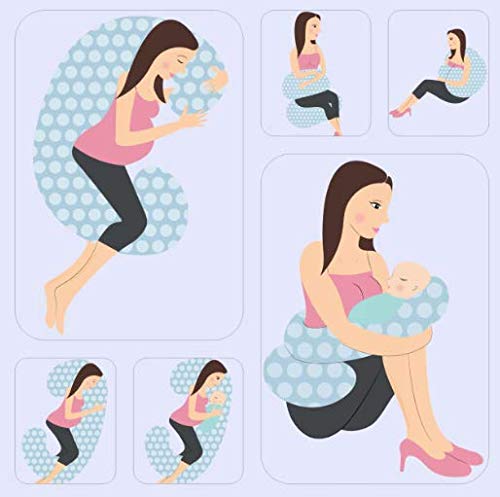 ojín de embarazo largo para dormir de lado XXL - Cojín de lactancia para embarazo, almohada para dormir