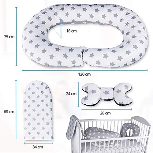 ojín de embarazo largo para dormir de lado XXL - Cojín de lactancia para embarazo, almohada para dormir