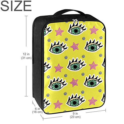 Ojos Bolsa de Zapatos de Almacenamiento Bolsa Grande portátil a Prueba de Agua para Mujeres y Hombres, Viajes, Gimnasio o Uso Diario 23x31x16 cm