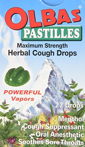 Olbas - Gotas de tos herbarias de la fuerza máxima de las pastillas de Olbas - 27 Pastillas - 27 Gotas