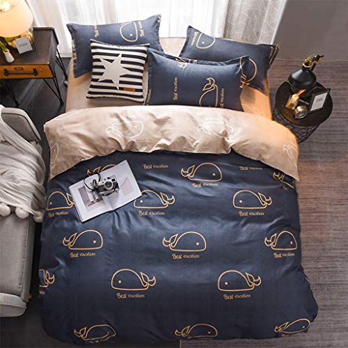 OldPAPA Juego de Funda nórdica para niños, 4 Piezas, Juego de Funda nórdica Ultra Suave con Dibujos Animados, Juego de Ropa de Cama con Funda de Almohada y sábana para Adolescentes, niños y niñas