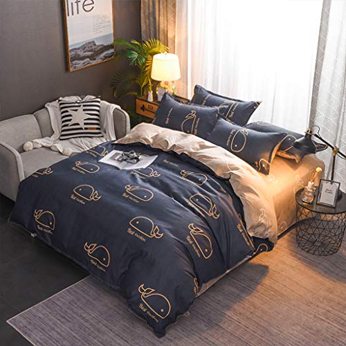 OldPAPA Juego de Funda nórdica para niños, 4 Piezas, Juego de Funda nórdica Ultra Suave con Dibujos Animados, Juego de Ropa de Cama con Funda de Almohada y sábana para Adolescentes, niños y niñas