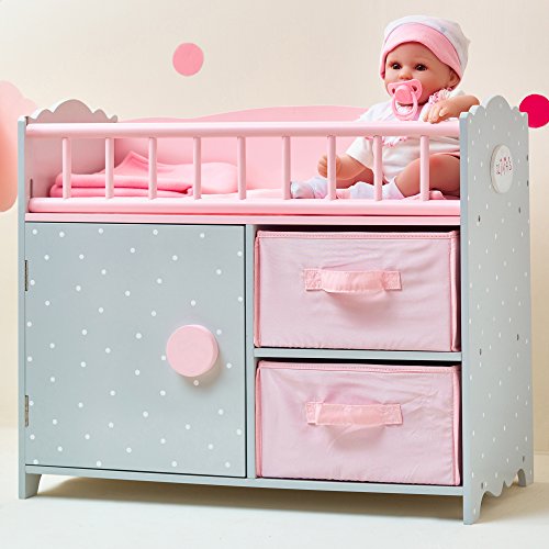 Olivia's Little World- Habitación de bebé para muñeca, Color Rosa/Gris (Teamson TD-12390A)