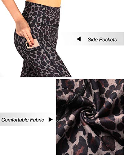 OMANTIC - Pantalones de yoga para mujer con bolsillos de cintura alta - - Medium