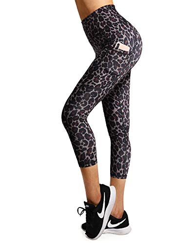 OMANTIC - Pantalones de yoga para mujer con bolsillos de cintura alta - - Medium