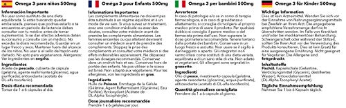 Omega 3 500mg para niños - ¡Bote para 1 año! - 360 comprimidos - Con DHA y EPA - SimplySupplements