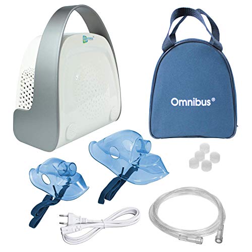 Omnibus Premium BR-CN151 Nuevo inhalador Inhalador compacto resistente compresor (Blanco)