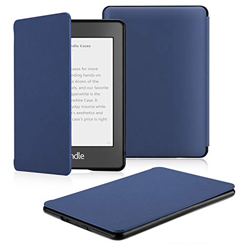 OMOTON Funda Kindle Paperwhite Carcasa Kindle Paperwhite 2018 Funda, PU, Sueño Automático, Cierre Magnético, Color Azul, Solo para Nuevo Kindle Paperwhite 2018(10ª GENERACION)