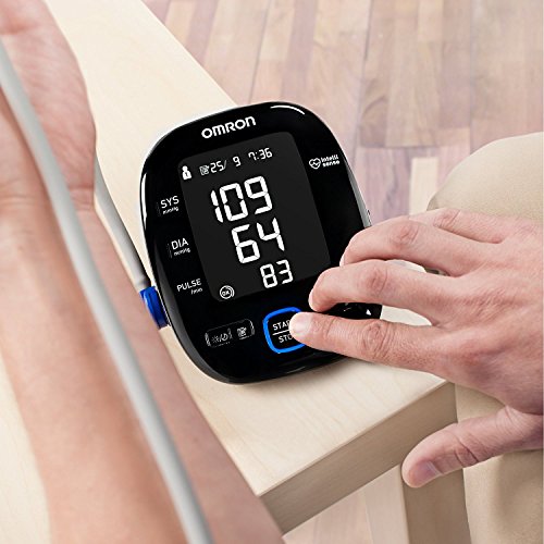 OMRON HEM7280TE MIT5s Connect - Tensiómetro de brazo, Bluetooth, aplicación OMRON Connect para móviles, indicador de hipertensión