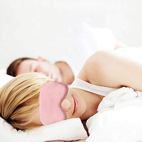 Onebycitess - 2 antifaz para dormir de seda con tapones para los oídos, cubierta suave y lisa para los ojos para mujeres y niños que duermen noche, viajes, siesta (rosa/azul)
