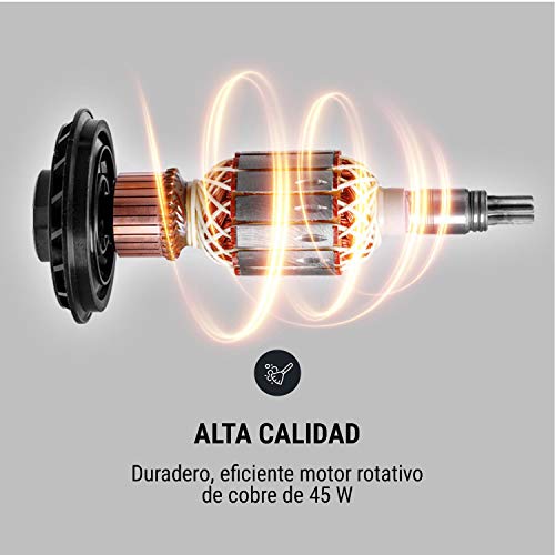 Oneconcept Top Spin Compact Centrifugadora - Centrifugadora de Camping, Seca y cuida la Ropa, Capacidad de 1,5 kg, Ocupa Poco Espacio, 45 W, Programable, Silencioso, Blanco-Azul