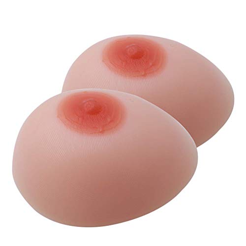 ONEFENG Bra Plus Set de Pechos de Silicona Pechos Artificiales Falsos Prótesis Falsa Copa Completa Patrón de Encaje Sujetadores Correas Ajustables Crossdresser