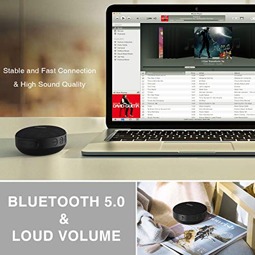 Onforu Altavoz Portátil Bluetooth Ducha, Speaker Inalámbrico con Sonido Estéreo, Bluetooth 5.0 y 10 Horas de Reproducción IPX7 Impemeable, Mini Altavoz para Deporte Piscina Playa Baño Hogar