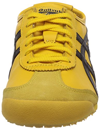 Onitsuka Tiger Mexico 66 - Zapatillas unisex, Amarillo (Yellow / Black 490), 42.5