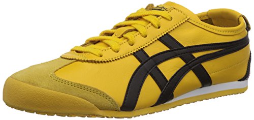 Onitsuka Tiger Mexico 66 - Zapatillas unisex, Amarillo (Yellow / Black 490), 42.5