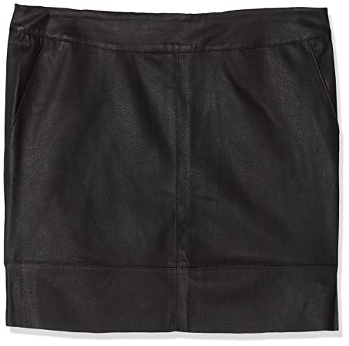 Only Onlbase Faux Leather Skirt Otw Falda, Negro (Black Black), 42 para Mujer