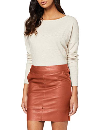 Only ONLBASE Faux Leather Skirt OTW Noos Falda, Marrón (Ginger Bread Ginger Bread), X-Small para Mujer
