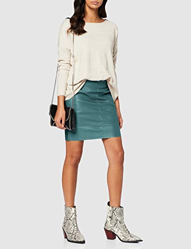 Only ONLBASE Faux Leather Skirt OTW Noos Falda, Verde (Green Gables Green Gables), Large para Mujer