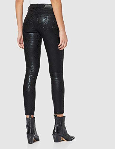 Only Onlcarmen Reg Ankle Snake Dnm Jeans Bj Vaqueros, Black, 26W / 30L para Mujer