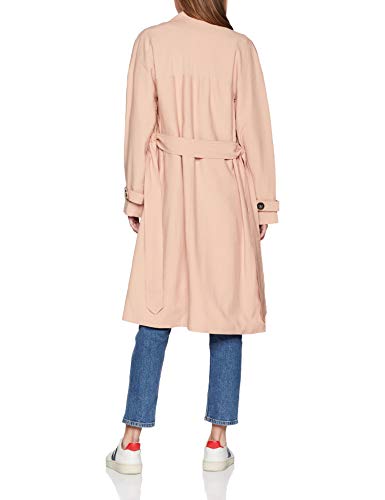 Only Onlemilia Long Trenchcoat CC Otw Abrigo, Rosa (Rose Smoke Rose Smoke), 38 (Talla del Fabricante: Small) para Mujer