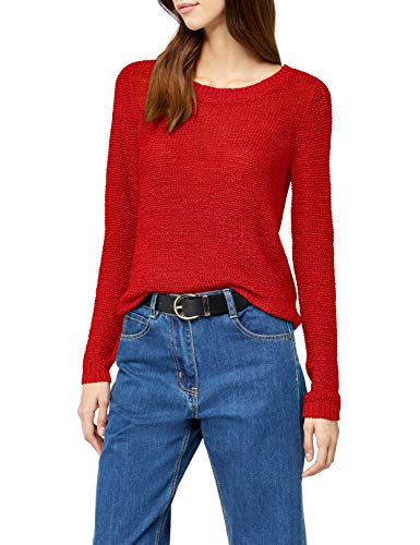Only onlGEENA XO L/S PULLOVER KNT NOOS, Suéter para Mujer, Rojo (High Risk Red), XL