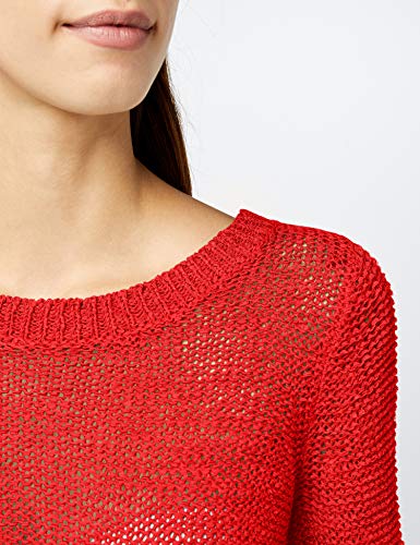 Only onlGEENA XO L/S PULLOVER KNT NOOS, Suéter para Mujer, Rojo (High Risk Red), XL