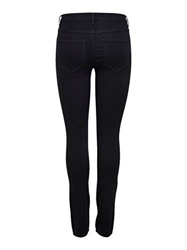 Only onlRAIN REG Skinny Jeans CRY6060 Noos Vaqueros, Negro (Black Denim), 36 /L32 (Talla del Fabricante: Small) para Mujer