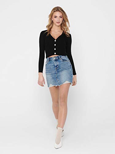 Only onlSKY REG DNM Skirt BB PIM992 Noos Falda, Mezclilla De Color Azul Claro, Talla del Fabricante: 36 para Mujer