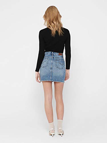 Only onlSKY REG DNM Skirt BB PIM992 Noos Falda, Mezclilla De Color Azul Claro, Talla del Fabricante: 42 para Mujer