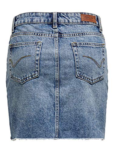 Only onlSKY REG DNM Skirt BB PIM992 Noos Falda, Mezclilla De Color Azul Claro, Talla del Fabricante: 42 para Mujer