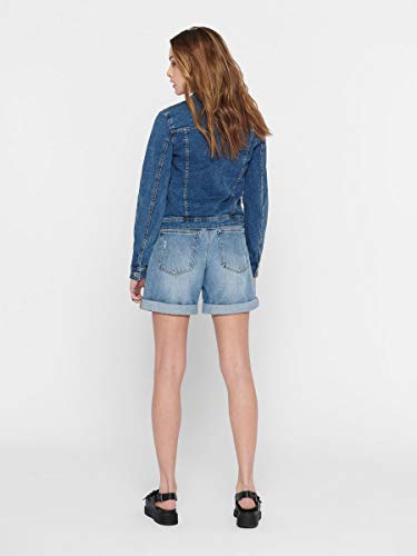 Only Onltia Dnm Jacket BB MB Bex02 Noos Chaqueta vaquera, Azul (Medium Blue Denim Medium Blue Denim), 40 (Talla del fabricante: 38) para Mujer