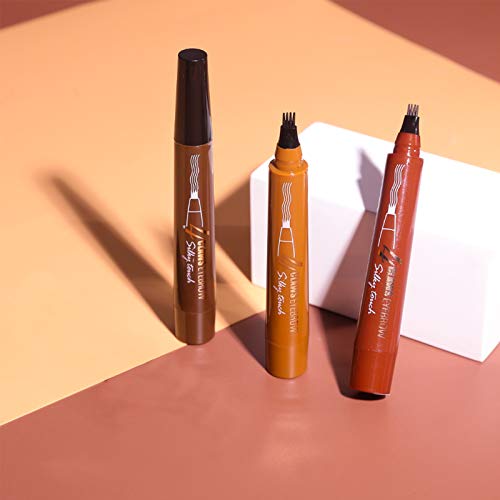 Onlyoily Lápiz de Tatuaje para Cejas, 4 puntas finas micro-escultura & larga duración impermeable líquido pluma de la ceja (03)