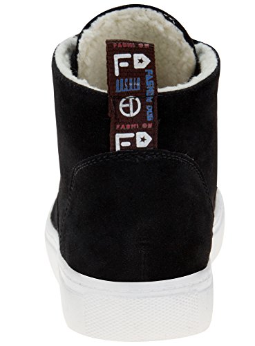 oodji Ultra Mujer Botas Cálidas de Ante Sintético, Negro, 36 EU / 3.5 UK