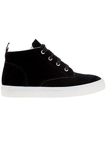 oodji Ultra Mujer Botas Cálidas de Ante Sintético, Negro, 36 EU / 3.5 UK