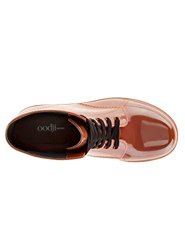 oodji Ultra Mujer Botas de Goma Cortas con Cordones, Marrón, 38 EU / 5 UK