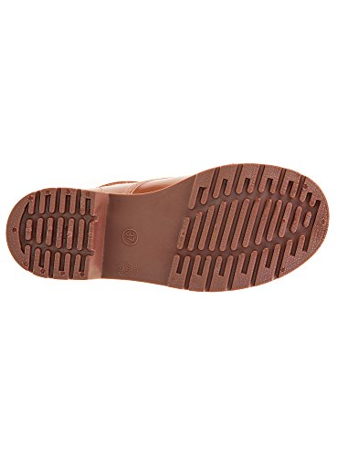 oodji Ultra Mujer Botas de Goma Cortas con Cordones, Marrón, 38 EU / 5 UK