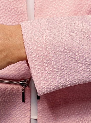 oodji Ultra Mujer Chaqueta Transformable con Parte Inferior Desmontable, Rosa, ES 42 / L