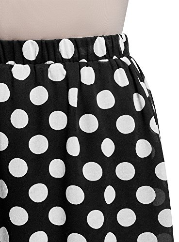 oodji Ultra Mujer Falda de Gasa con Parte Inferior Asimétrica, Negro, ES 36 / XS