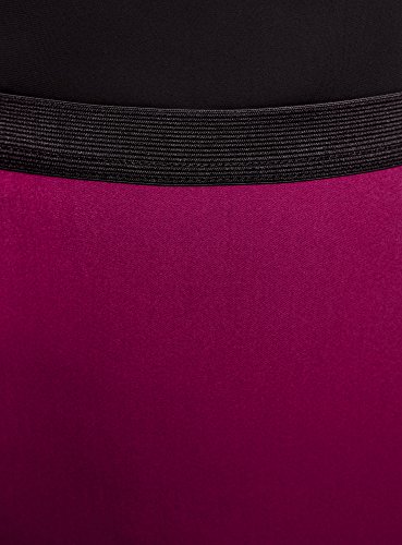 oodji Ultra Mujer Falda-Lápiz con Elástico, Rojo, ES 40 / M