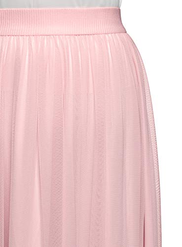 oodji Ultra Mujer Falda Midi con Decoración de Abalorios, Rosa, ES 44 / XL