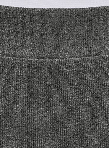 oodji Ultra Mujer Falda Midi de Punto, Gris, ES 40 / M