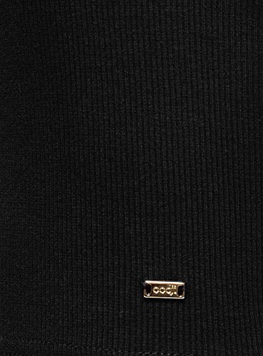 oodji Ultra Mujer Falda Midi de Punto, Negro, ES 40 / M