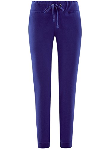 oodji Ultra Mujer Pantalones de Punto Deportivos, Azul, ES 38 / S