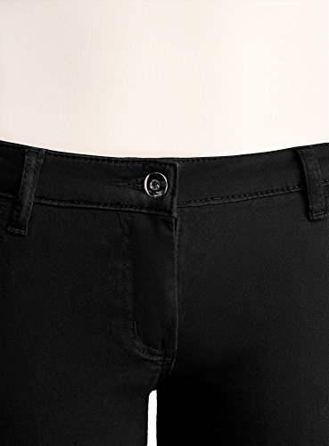 oodji Ultra Mujer Pantalones Skinny, Negro, 27W / 32L