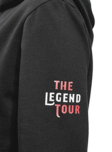 oodji Ultra Mujer Sudadera con Capucha y Estampado en la Espalda, Negro, ES 38 / S