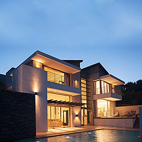 OOWOLF Lampara De Pared, Aplique De Pared Exterior Impermeable IP65 Con Luz Blanco Cálido 3000K LED Bombillas Reemplazables Para Interior Exterior Apliques Con Bombilla